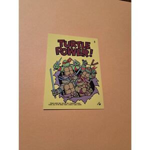 1989 Mirage Studios TMNT Trading Card Sticker #8 Teenage Mutant Ninja Turtles